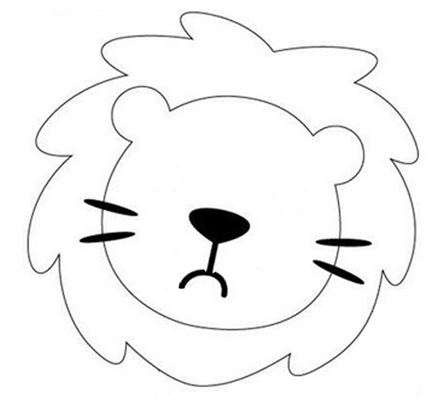 Free printable lion face template