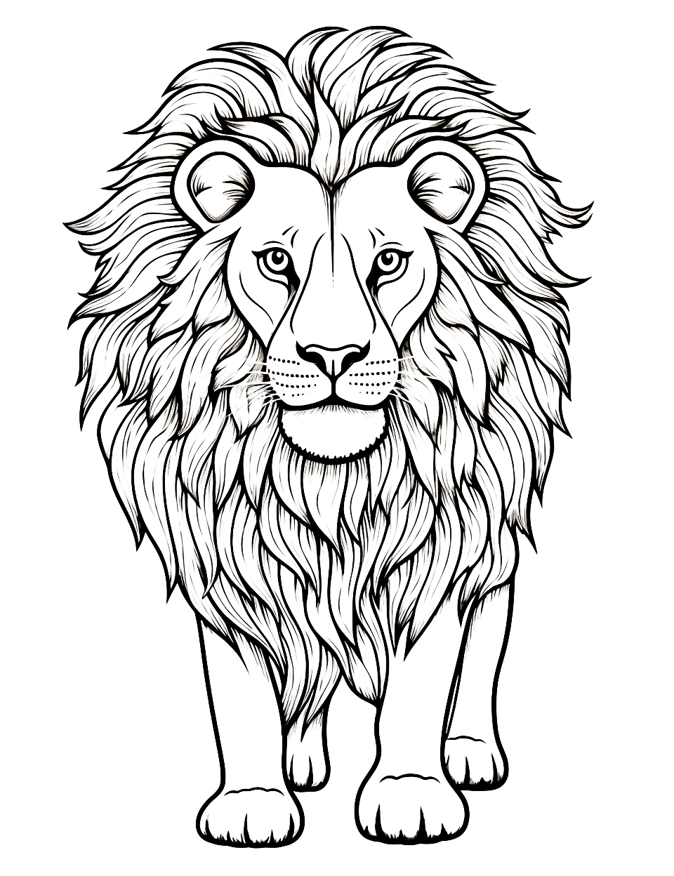 Animal coloring pages free printables animal coloring pages lion coloring pages lion painting