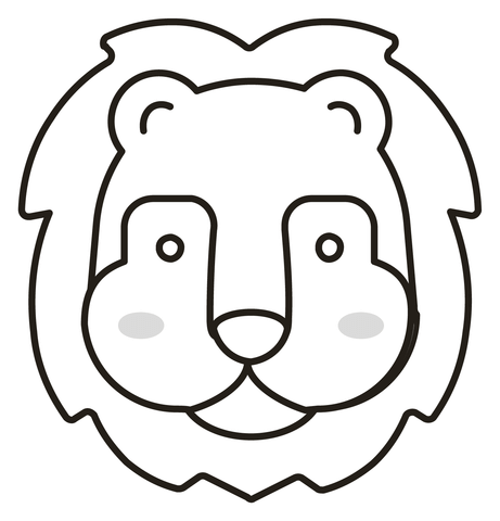 Lion face coloring page free printable coloring pages