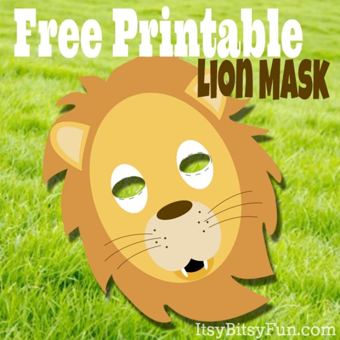 Printable lion masks template free