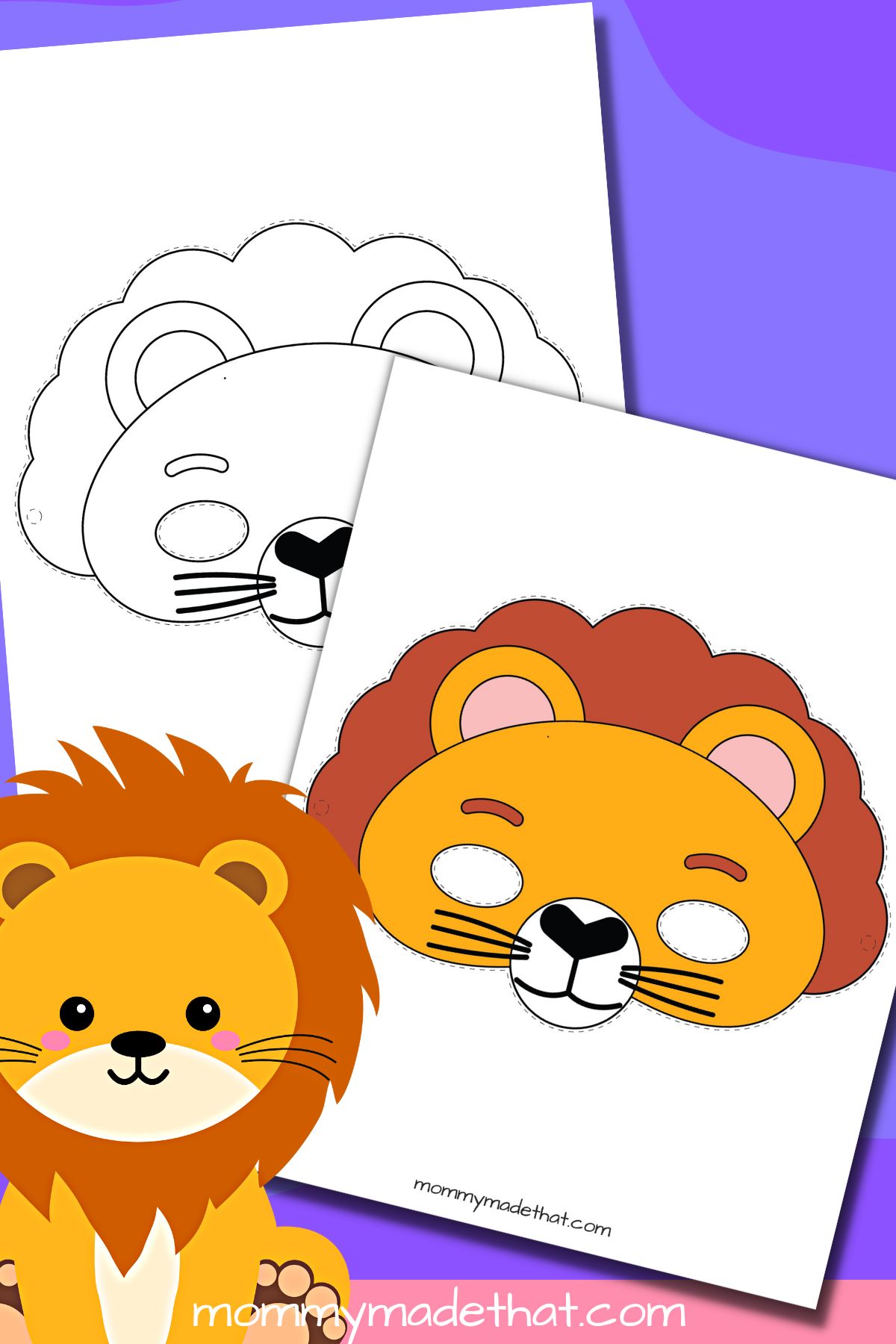 Ðlion mask templates free printables
