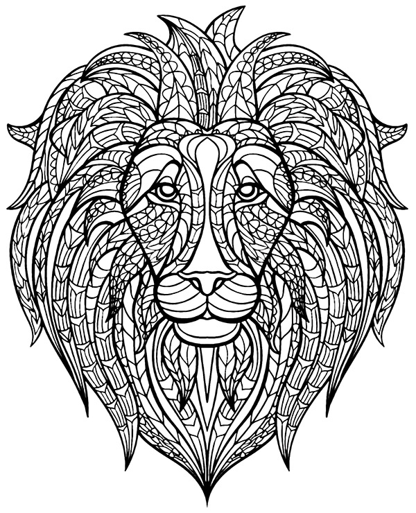 Coloring page lion to print or download for free
