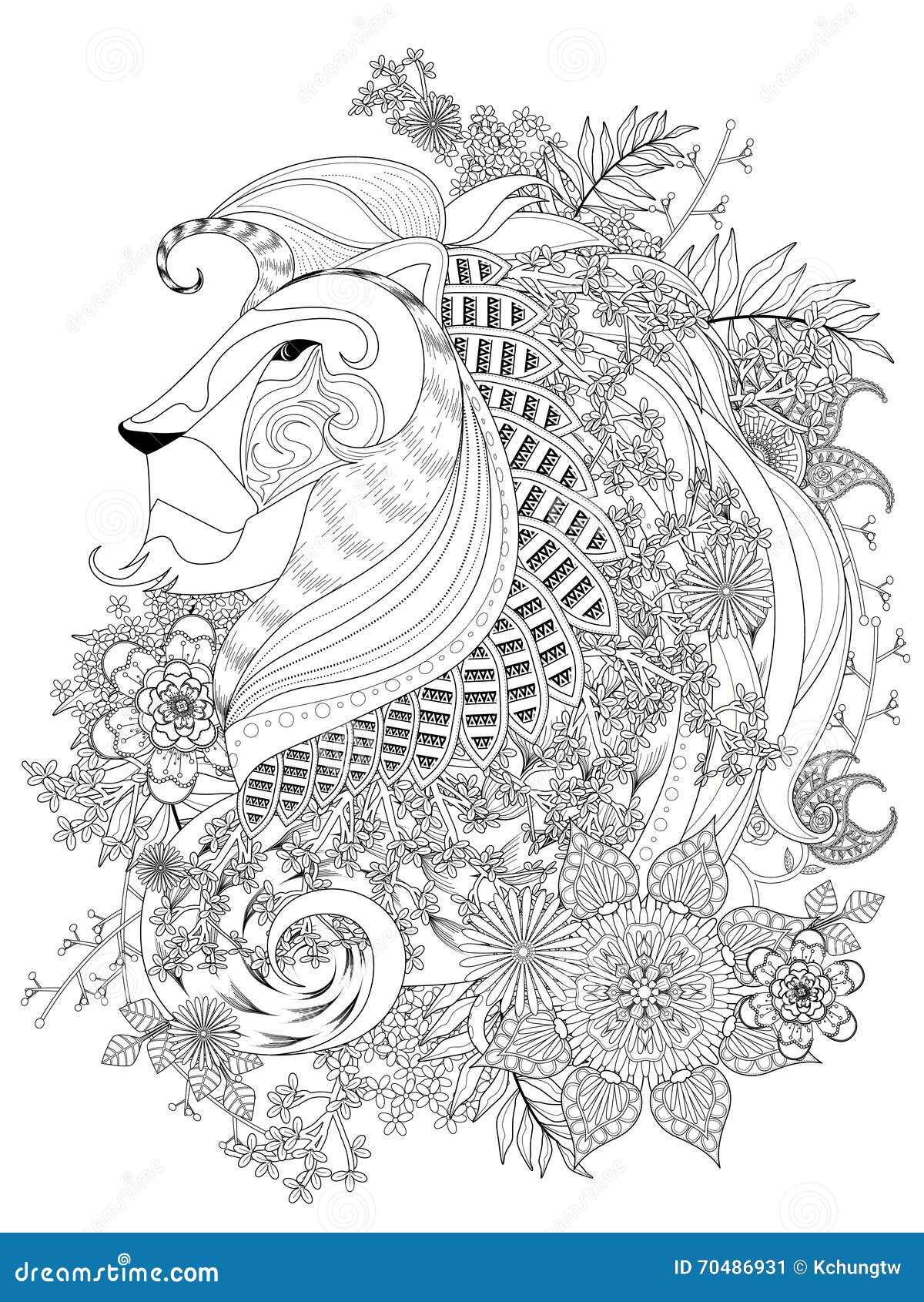Adult coloring lion stock illustrations â adult coloring lion stock illustrations vectors clipart