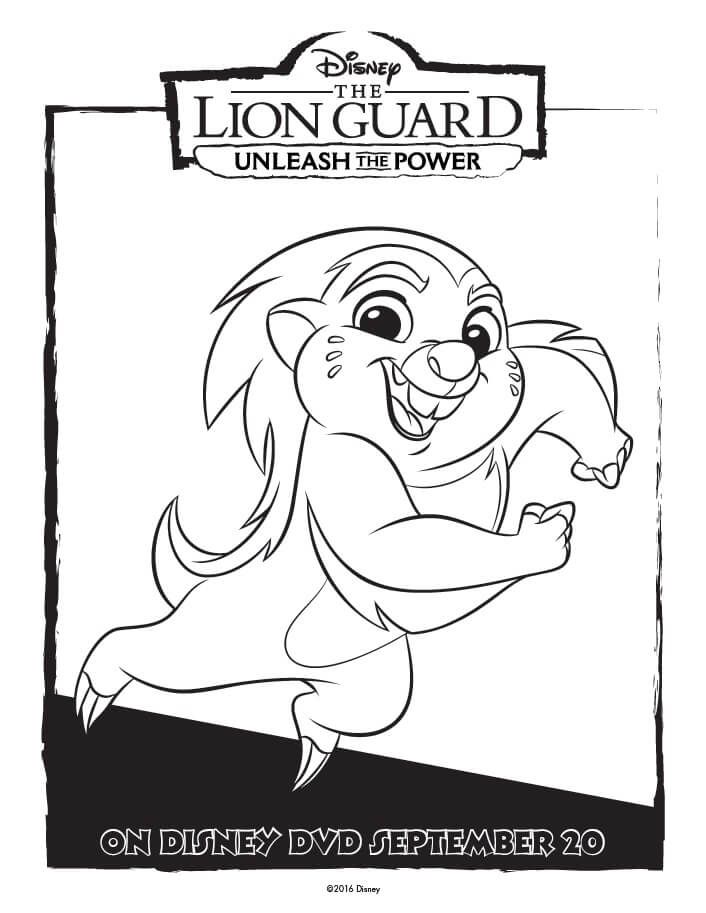 The lion guard coloring pages