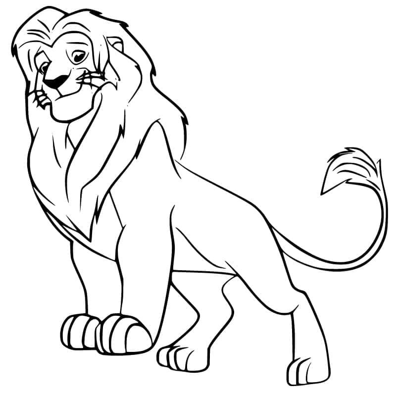 The lion guard simba coloring page
