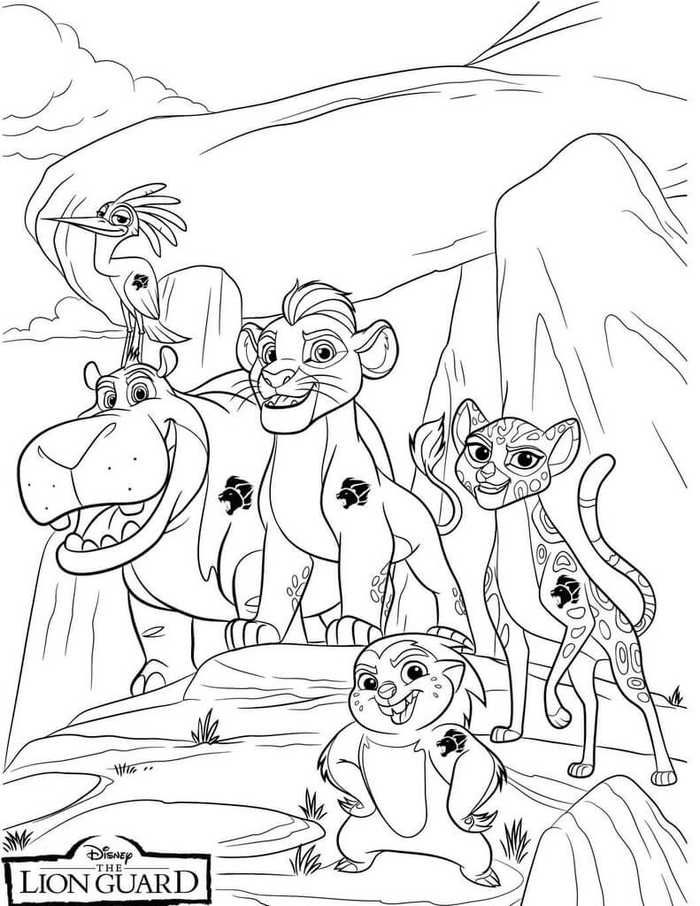 The lion guard coloring pages pdf to print