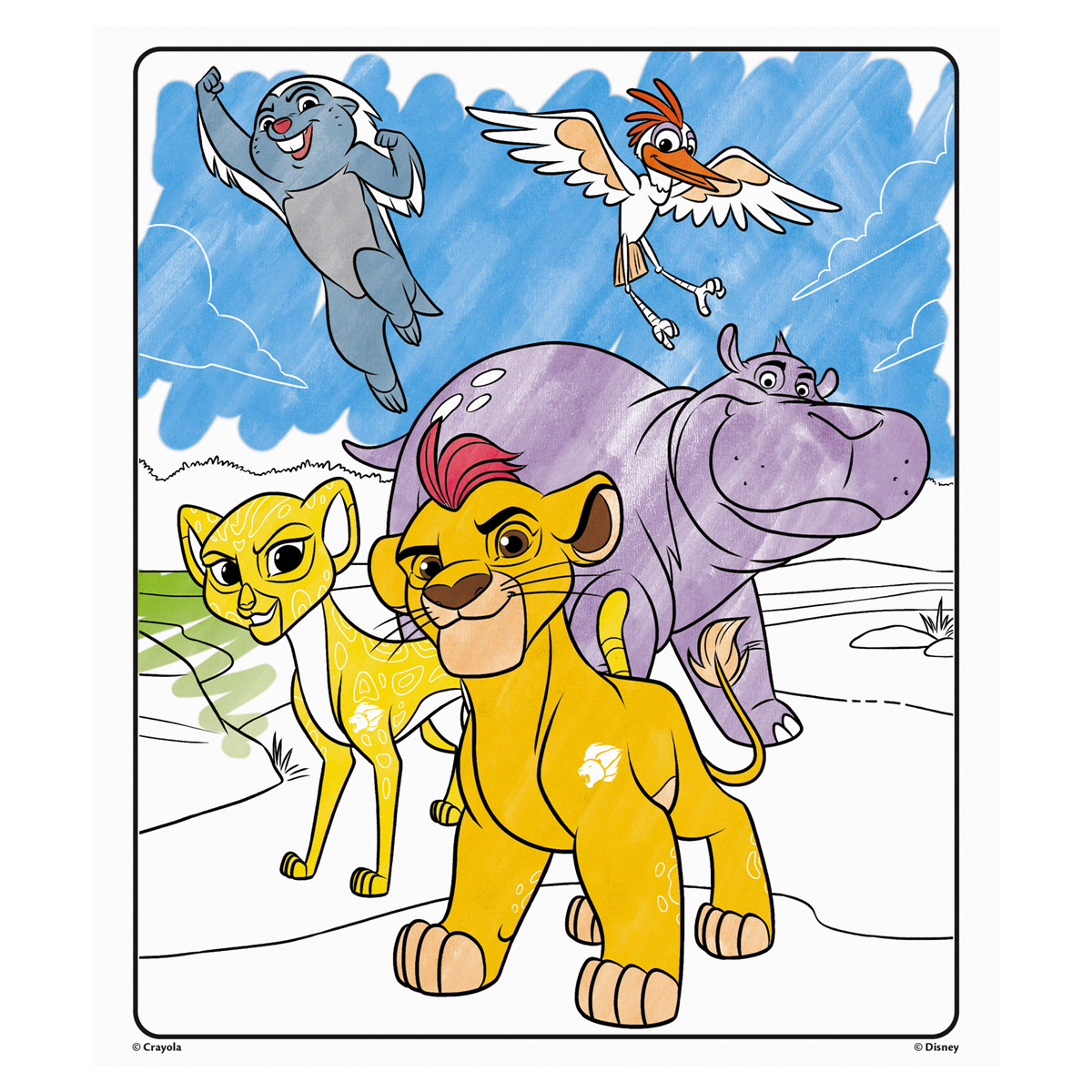 Crayola lion guard color wonder coloring pages ct