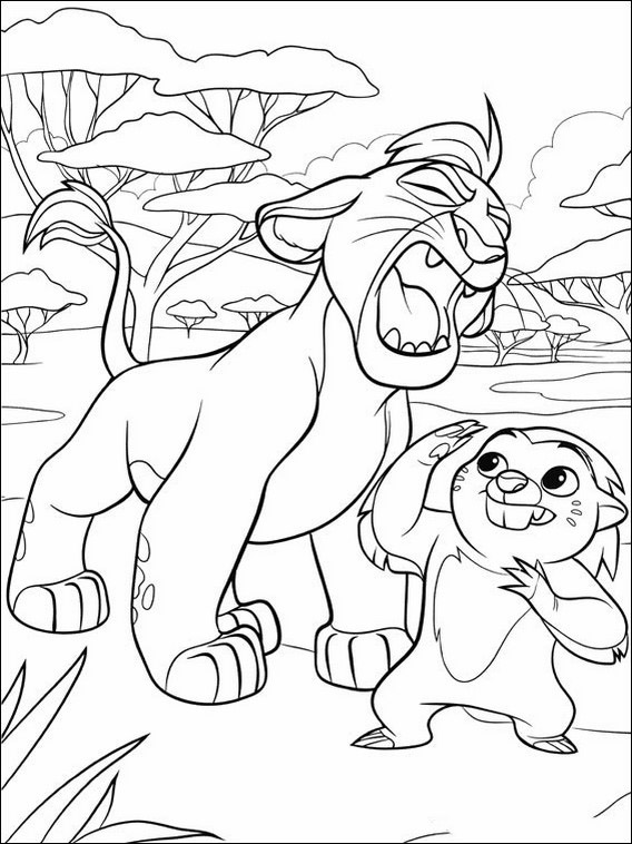 Colouring the lion guard