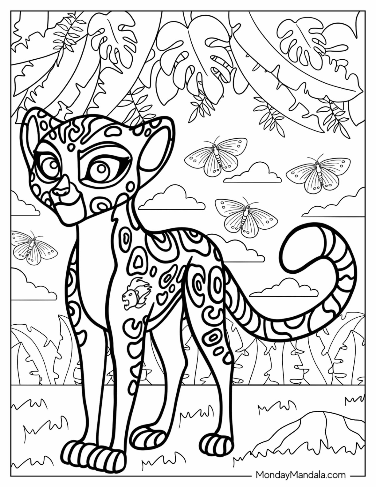 Lion guard coloring pages free pdf printables