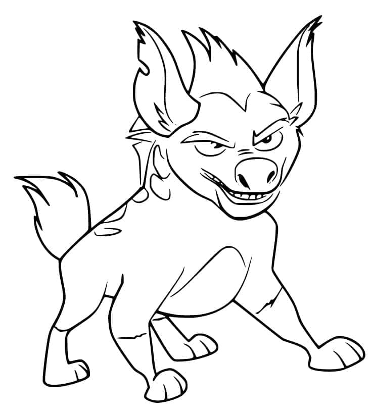 The lion guard janja coloring page