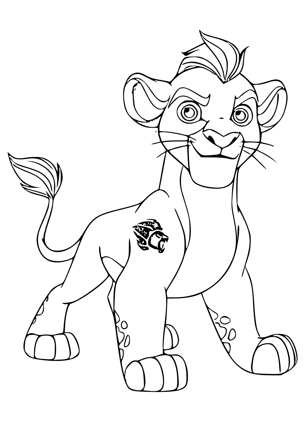Free printable lion guard hero coloring page for adults and kids