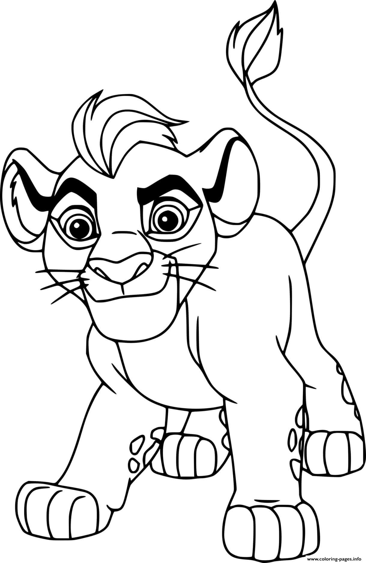 Kion from lion guard coloring page printable