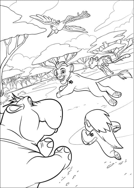 Printable the lion guard coloring page
