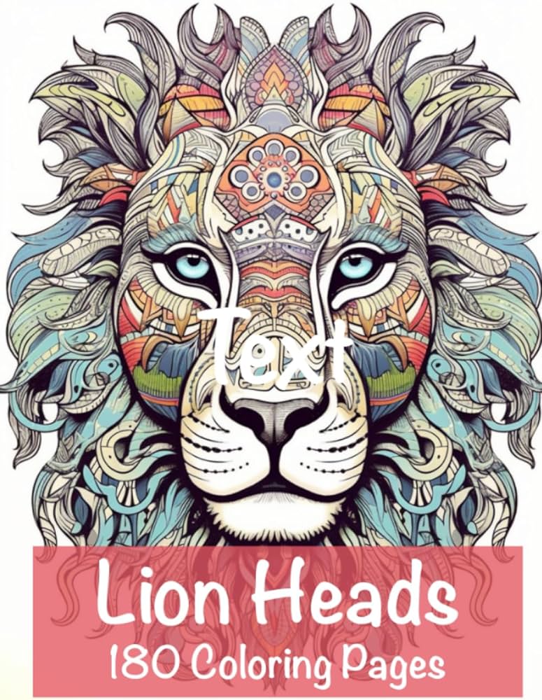 Lions heads coloring pages color happy books
