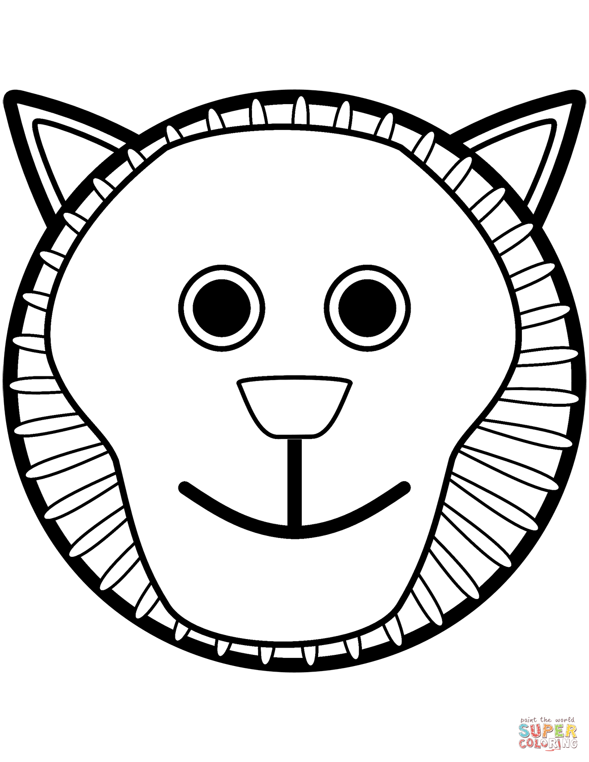 Lion head coloring page free printable coloring pages