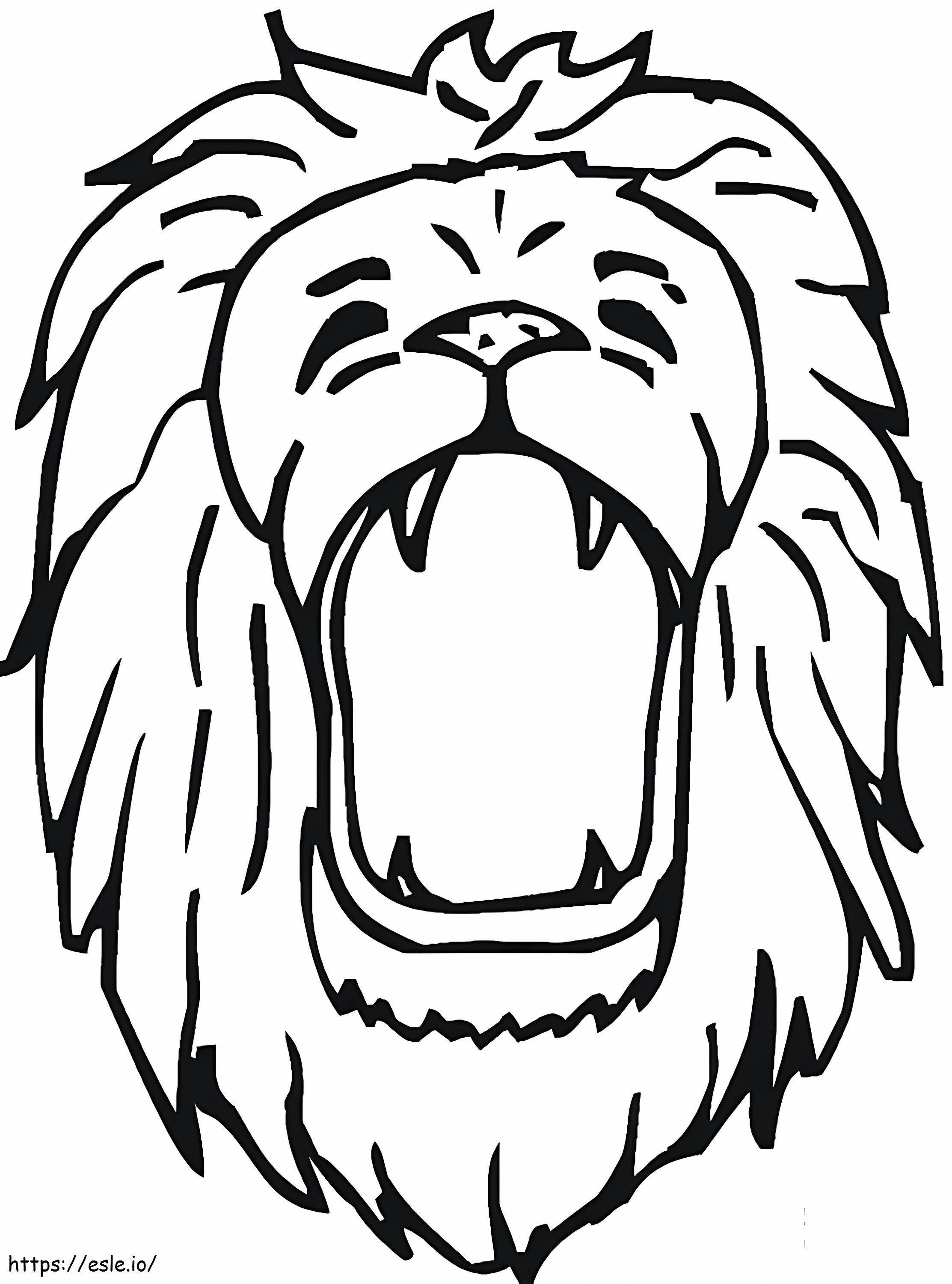 Ln head roars coloring page