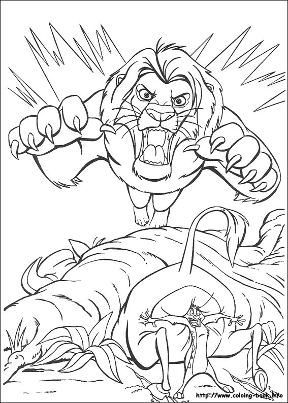 The lion king coloring picture