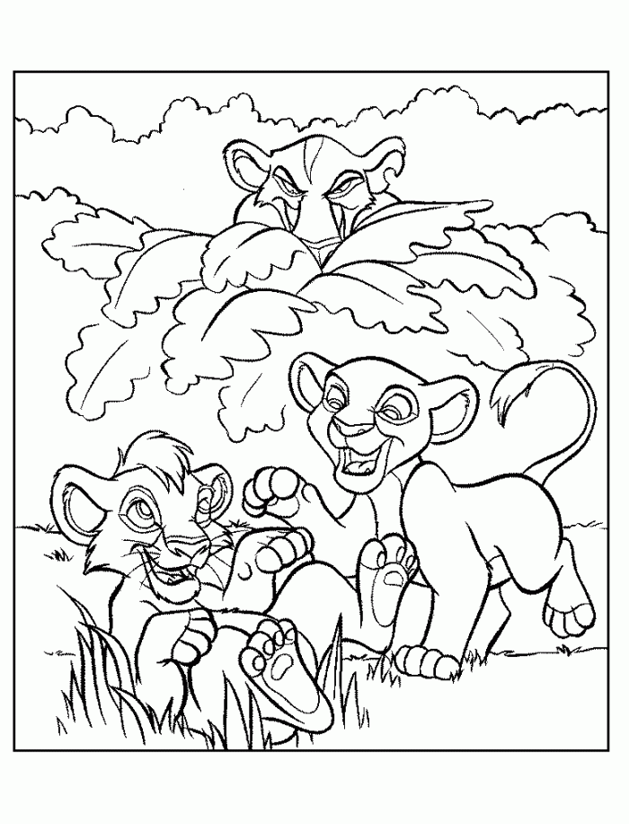 Lion king colouring pages