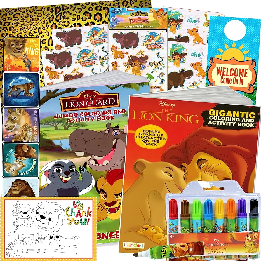 Disney lion king coloring book and stickers gift set