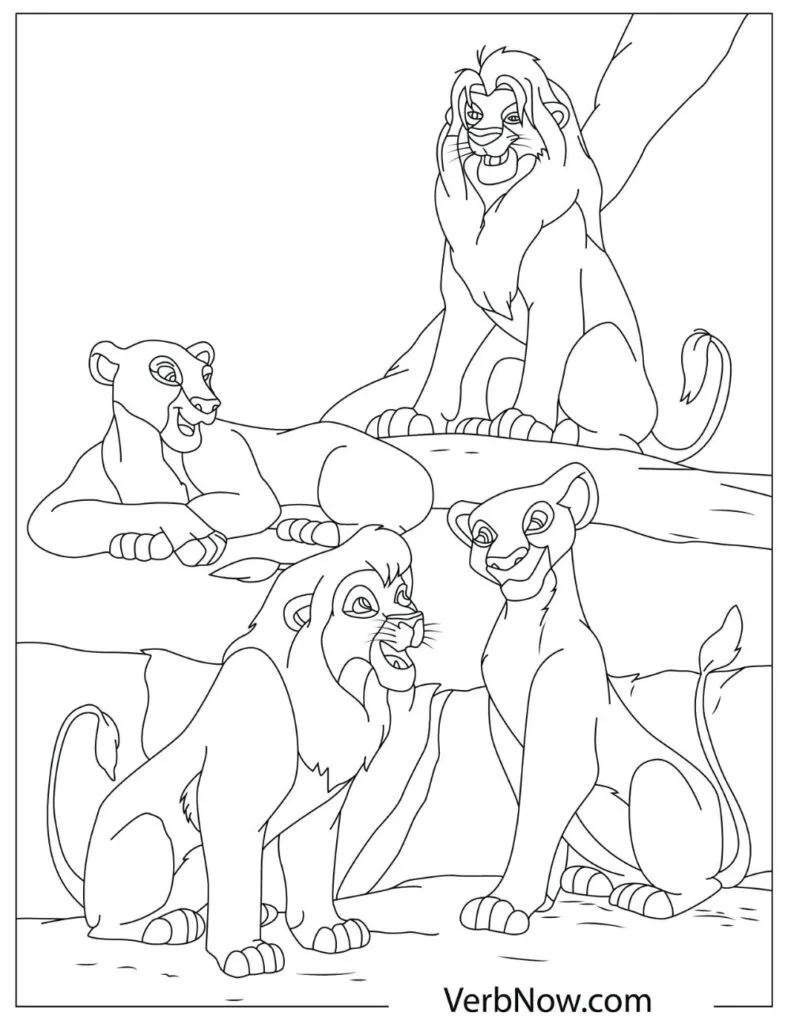 Free lion coloring pages for download printable pdf