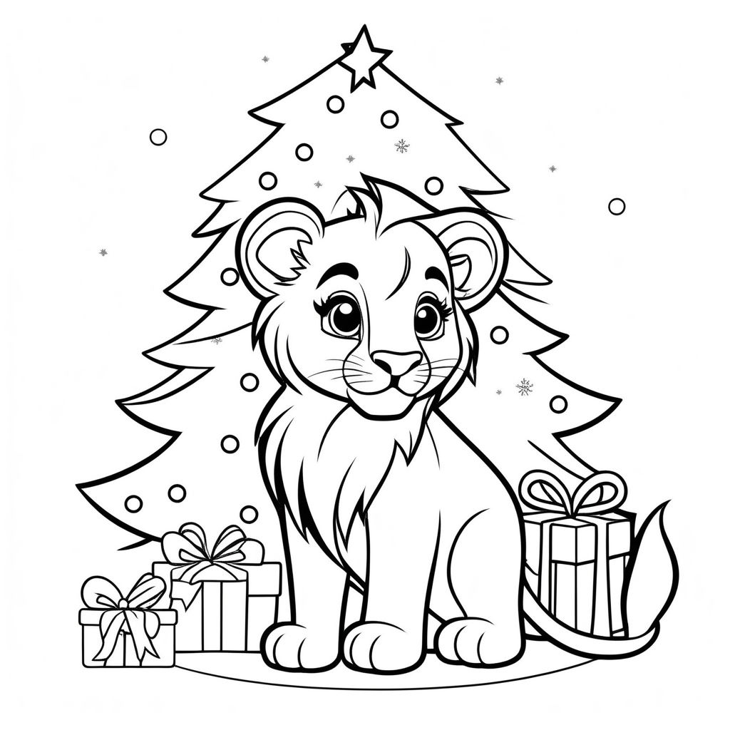 Christmas ornament coloring page for kids