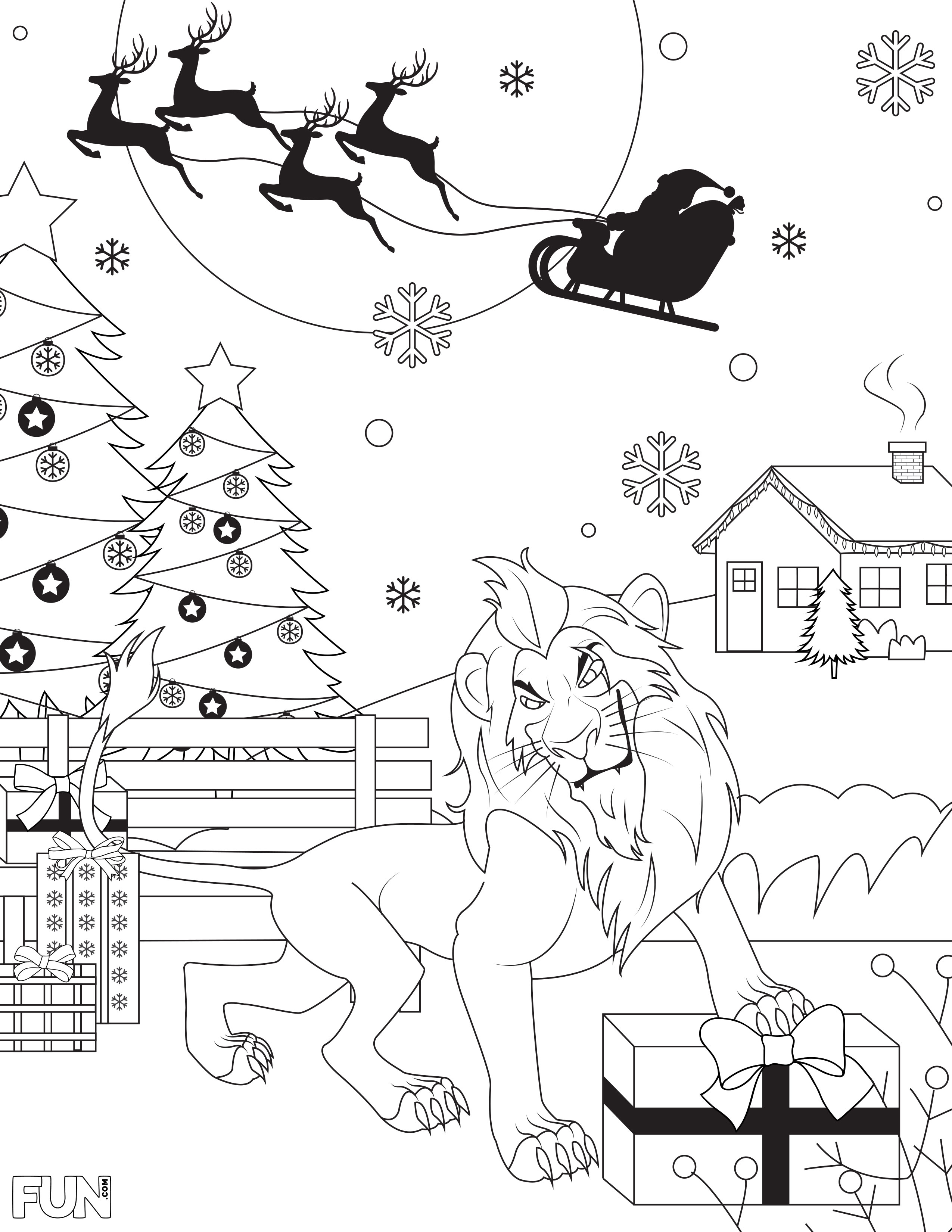 Disney villains christmas coloring pages printables
