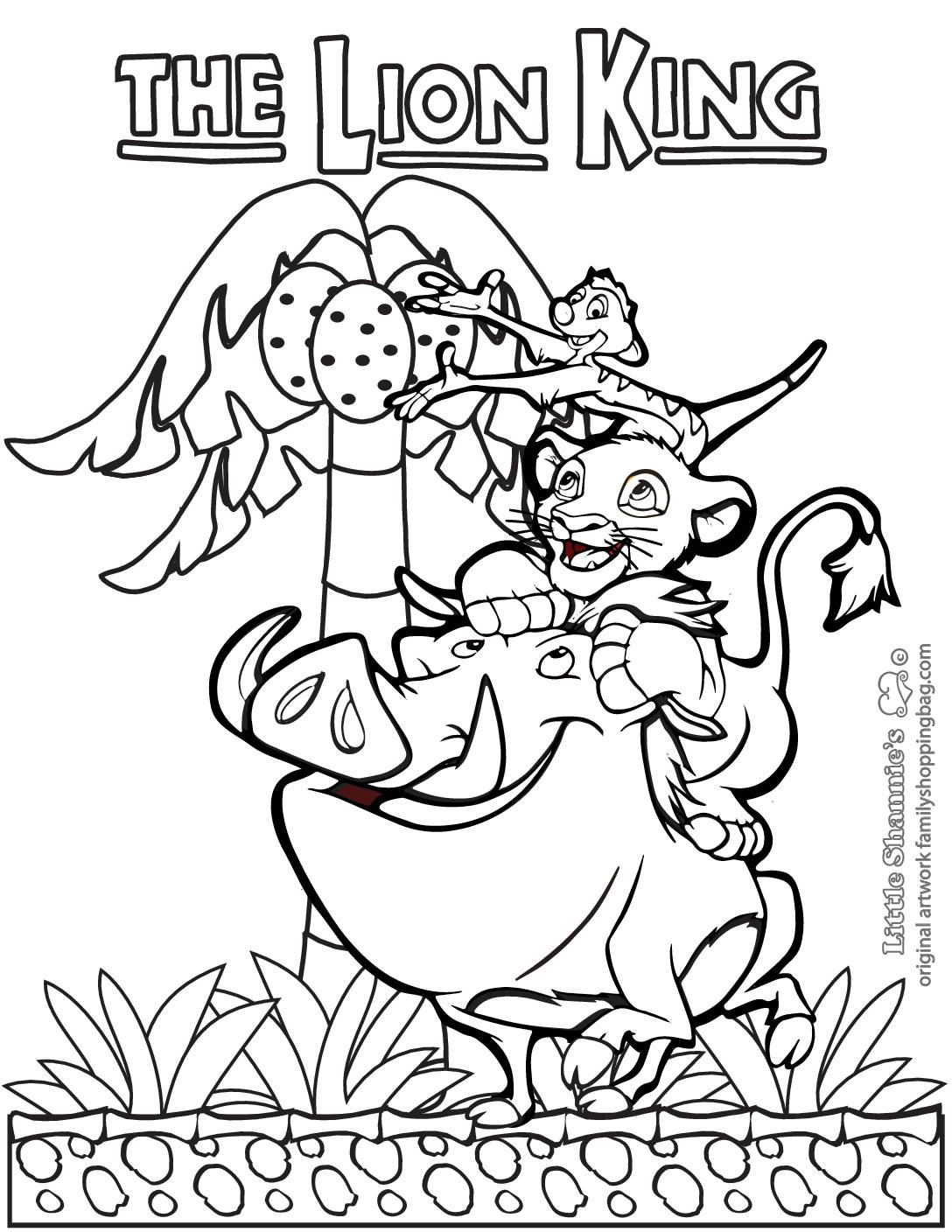 Coloring page lion king