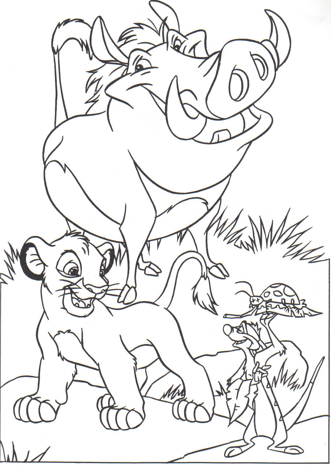 Timon pumbaa with simba