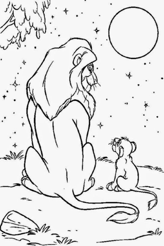 Coloring pages disney lion king