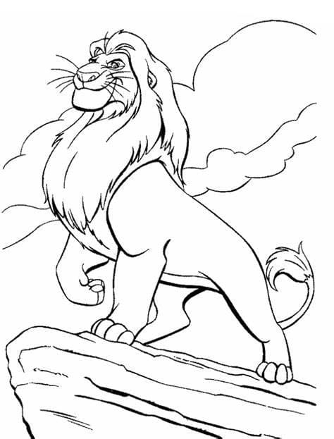 Lion king image coloring page