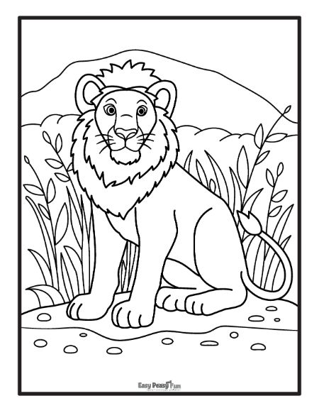 Printable lion coloring pages â sheets