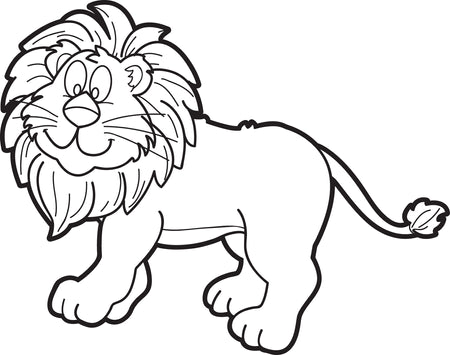 Free lion coloring pages for kids