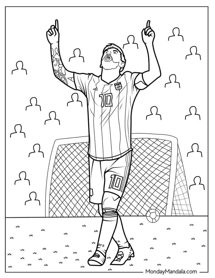 Lionel messi coloring pages free pdf printables coloring pages lionel messi scrapbook cover