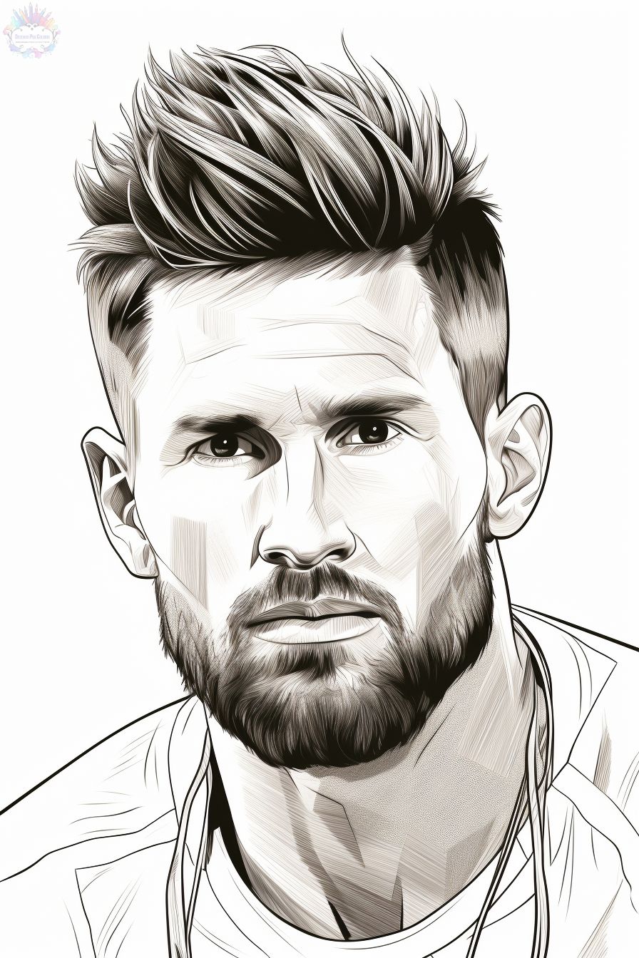 Messi coloring pages