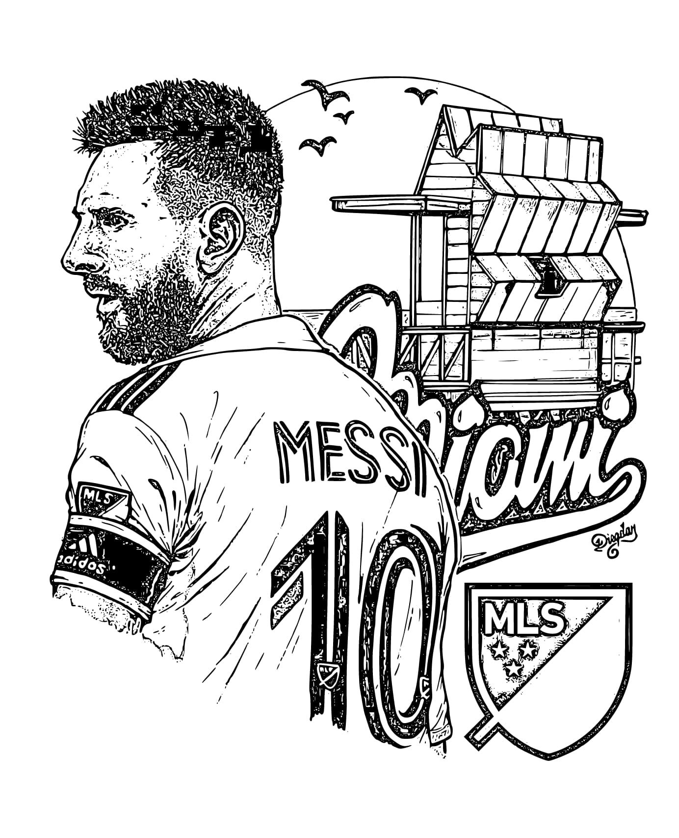 Lionel messi coloring pages print and color