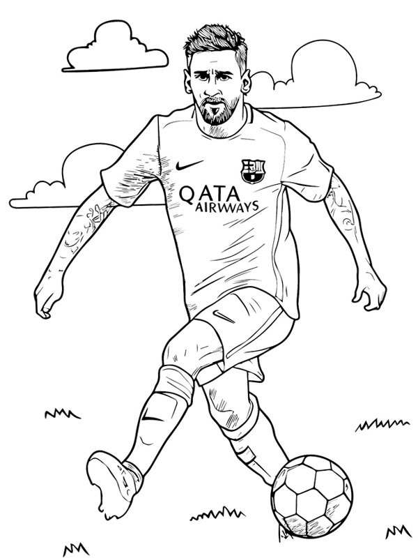 Lionel messi coloring page
