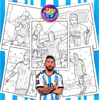 Soccer messi coloring pages