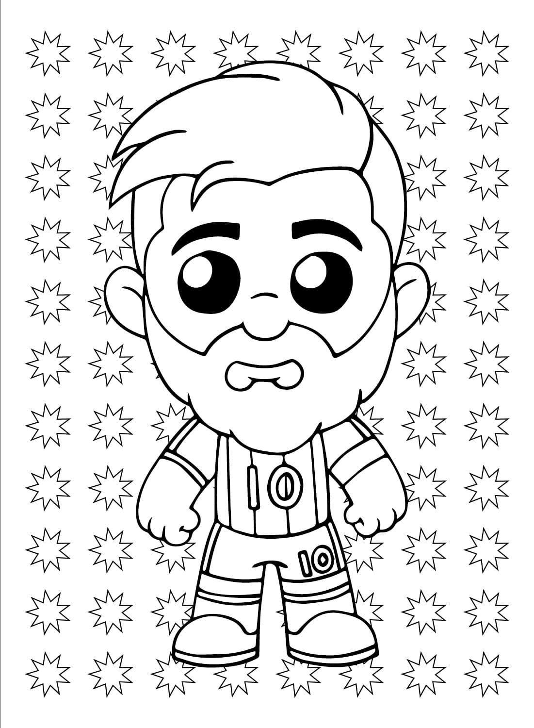 Cute lionel messi coloring page