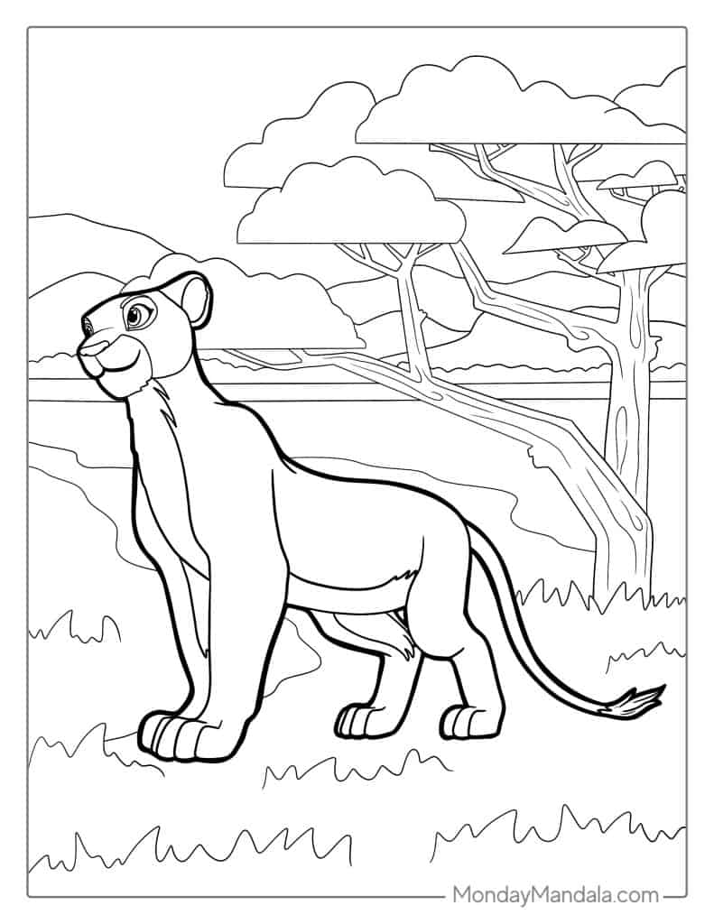 Lion king coloring pages free pdf printables