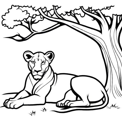 Realistic lion coloring page â lulu pages