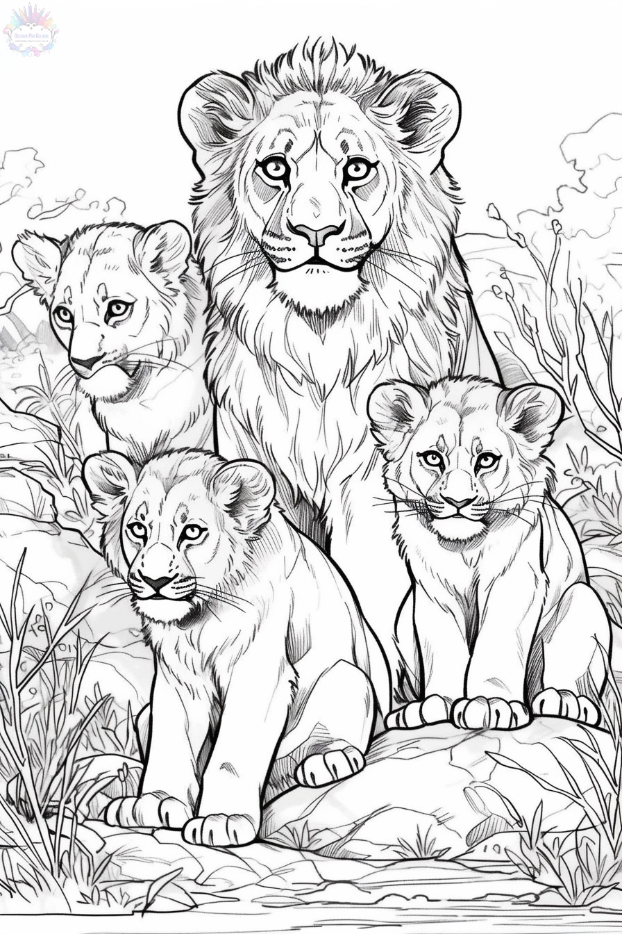 Lion coloring pages