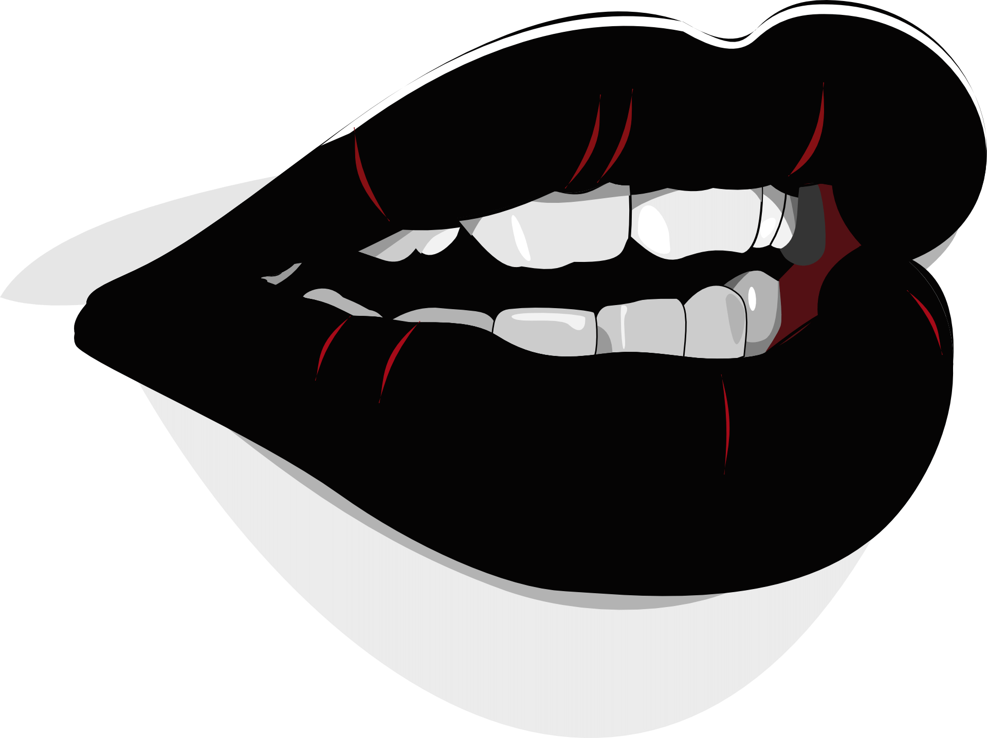 Female black lips template free printable papercraft templates