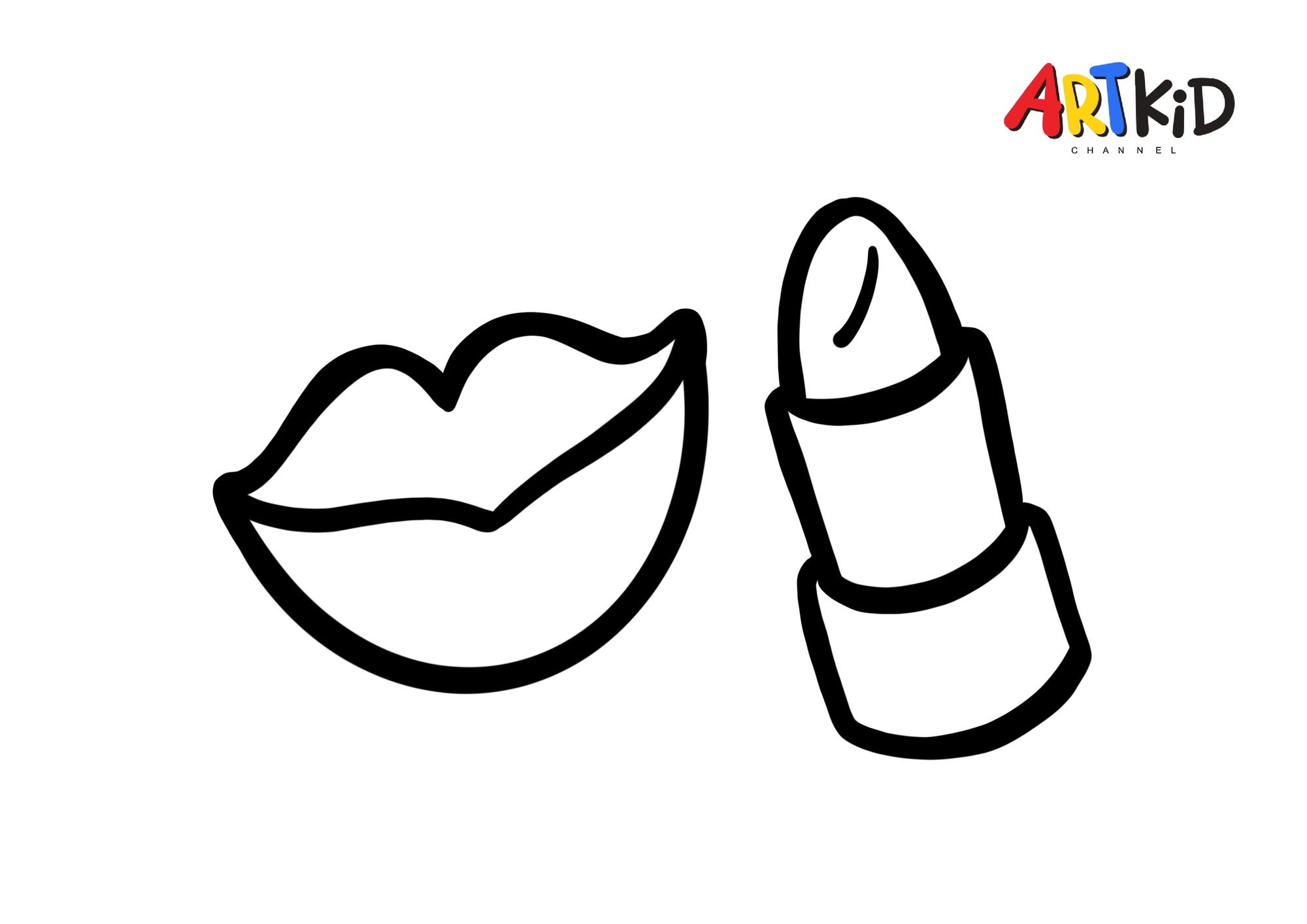 Lipstick free printable coloring pages coloring pages free printable coloring pages how to draw lipstick