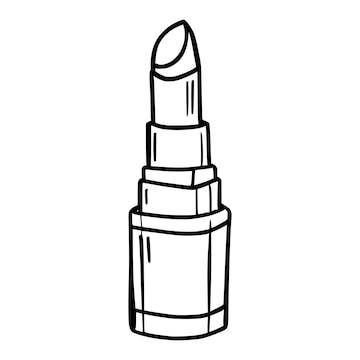 Premium vector lipstick coloring pages for kids