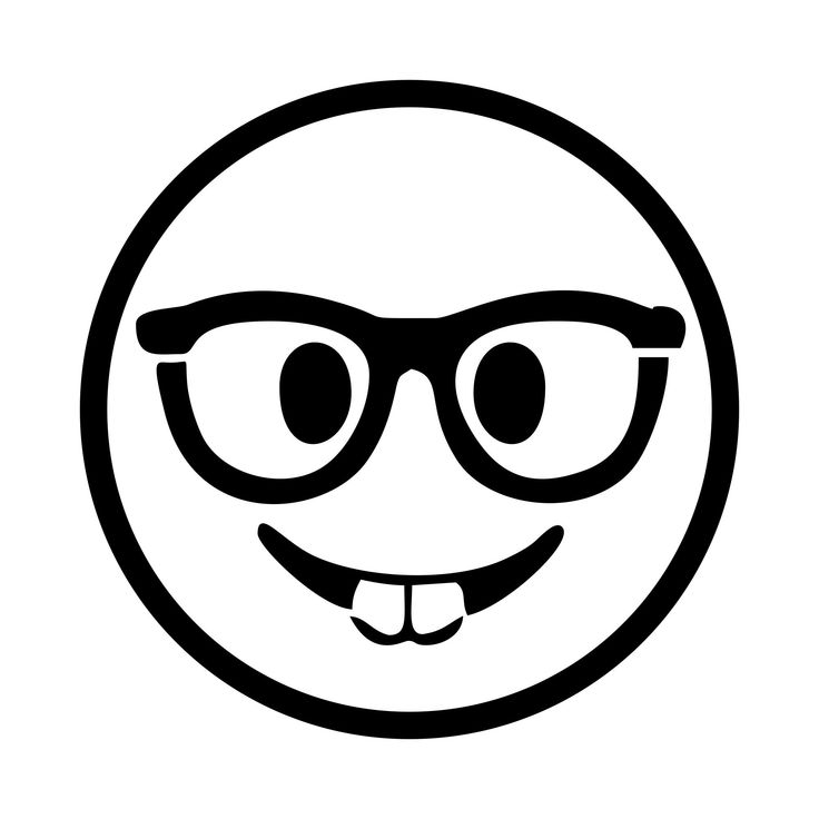 Nerd emoji teacher stamp round lipstick size self