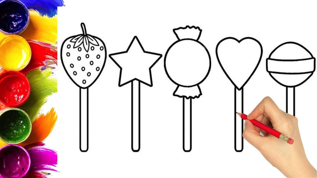 How to draw a lollipop and coloring pages best coloring pages for kids and toddlers