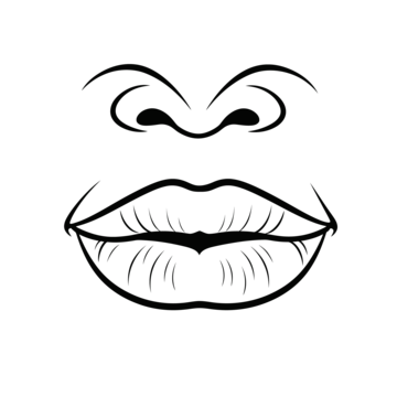 Lips cartoon coloring page png transparent images free download vector files
