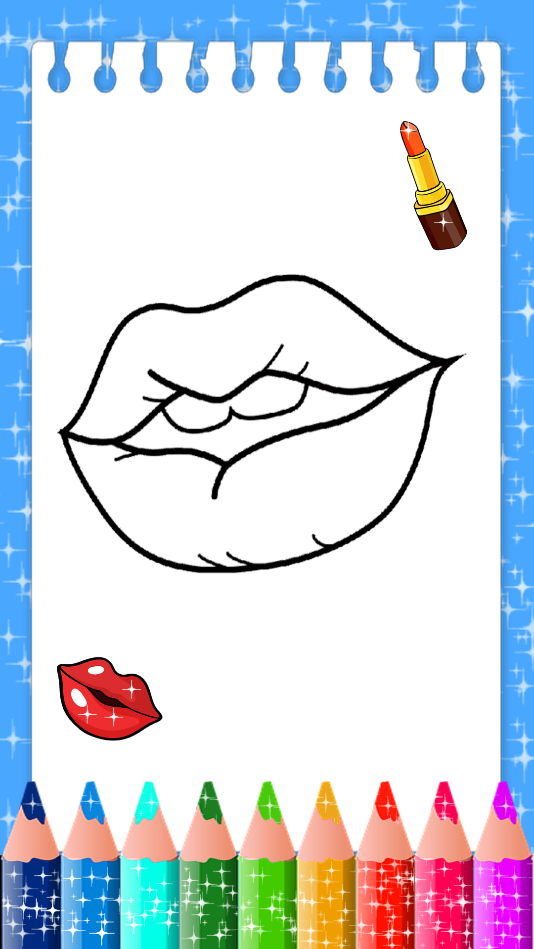 Glitter coloring book beauty lipsappstore for android