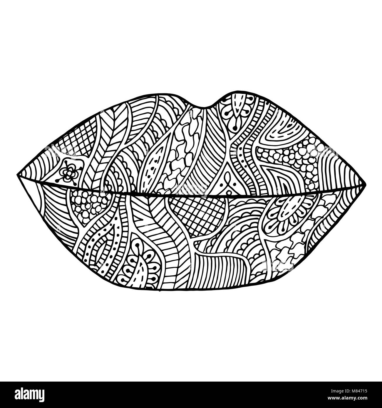 Coloring lips cut out stock images pictures