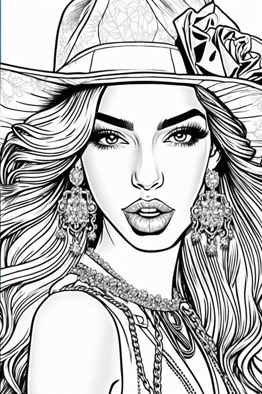 And lips line art